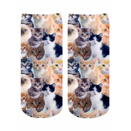 All Over Adorable Cats Ankle or Crew Socks Unisex、mySite、g9winljtr
