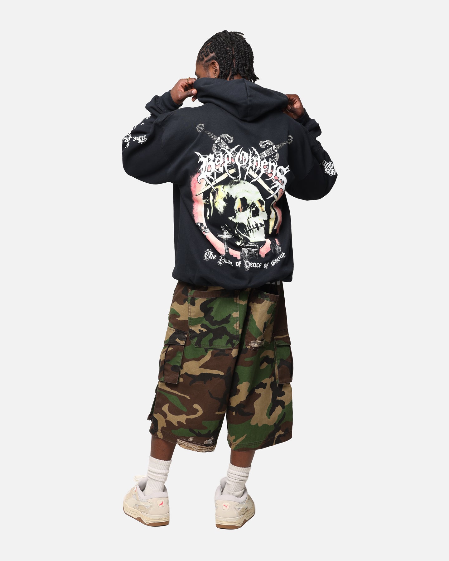 Bad Omens Skull Grave Hoodie Black、mySite、zt4zffjzw