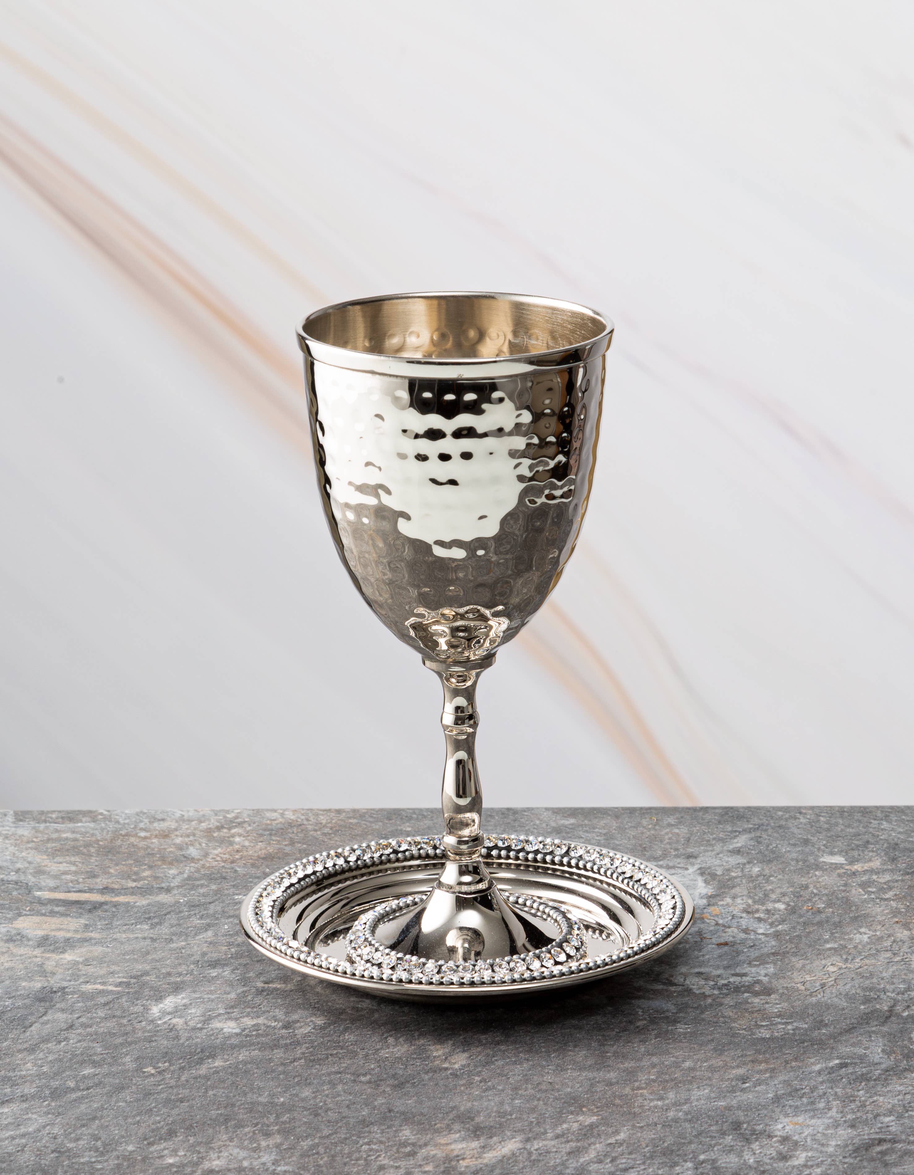 Stainless Steel Kiddush Cup on Tray、mySite、topwebapps