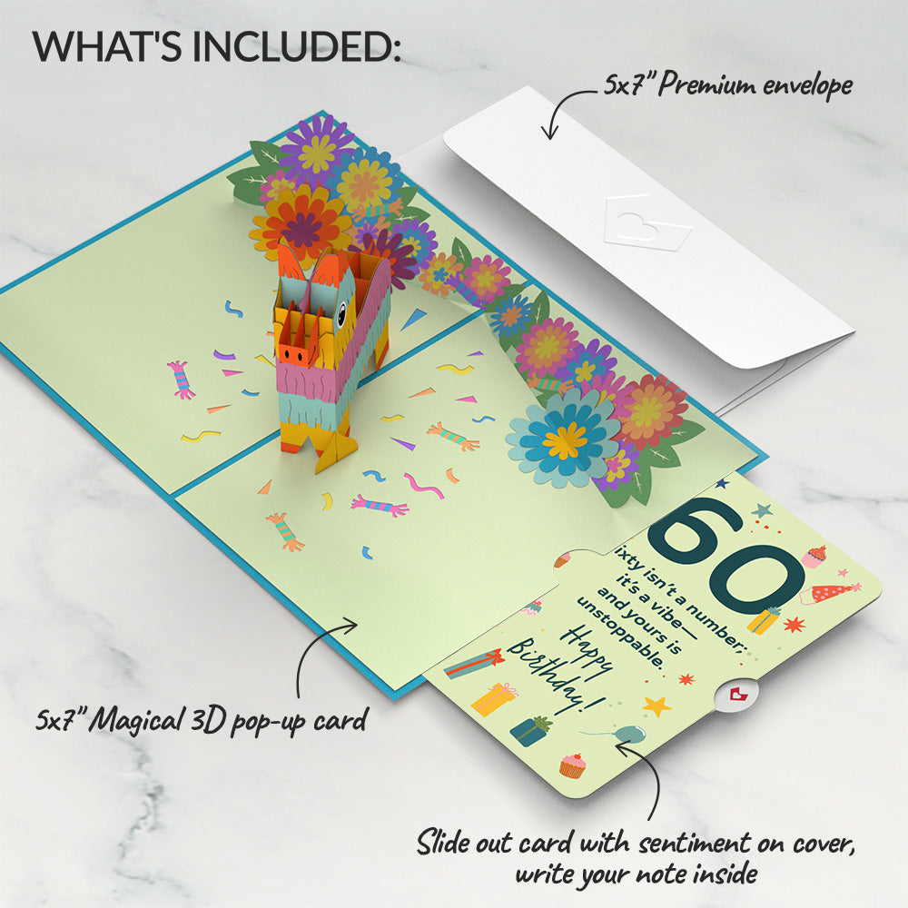 Pinata 60th Birthday Pop-Up Card and Sentiment Set、mySite、solidvoid