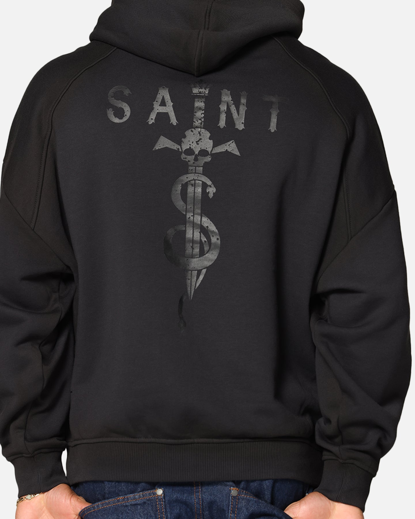 Saint Morta Daggers Premium Hoodie Contrast Black、mySite、zt4zffjzw