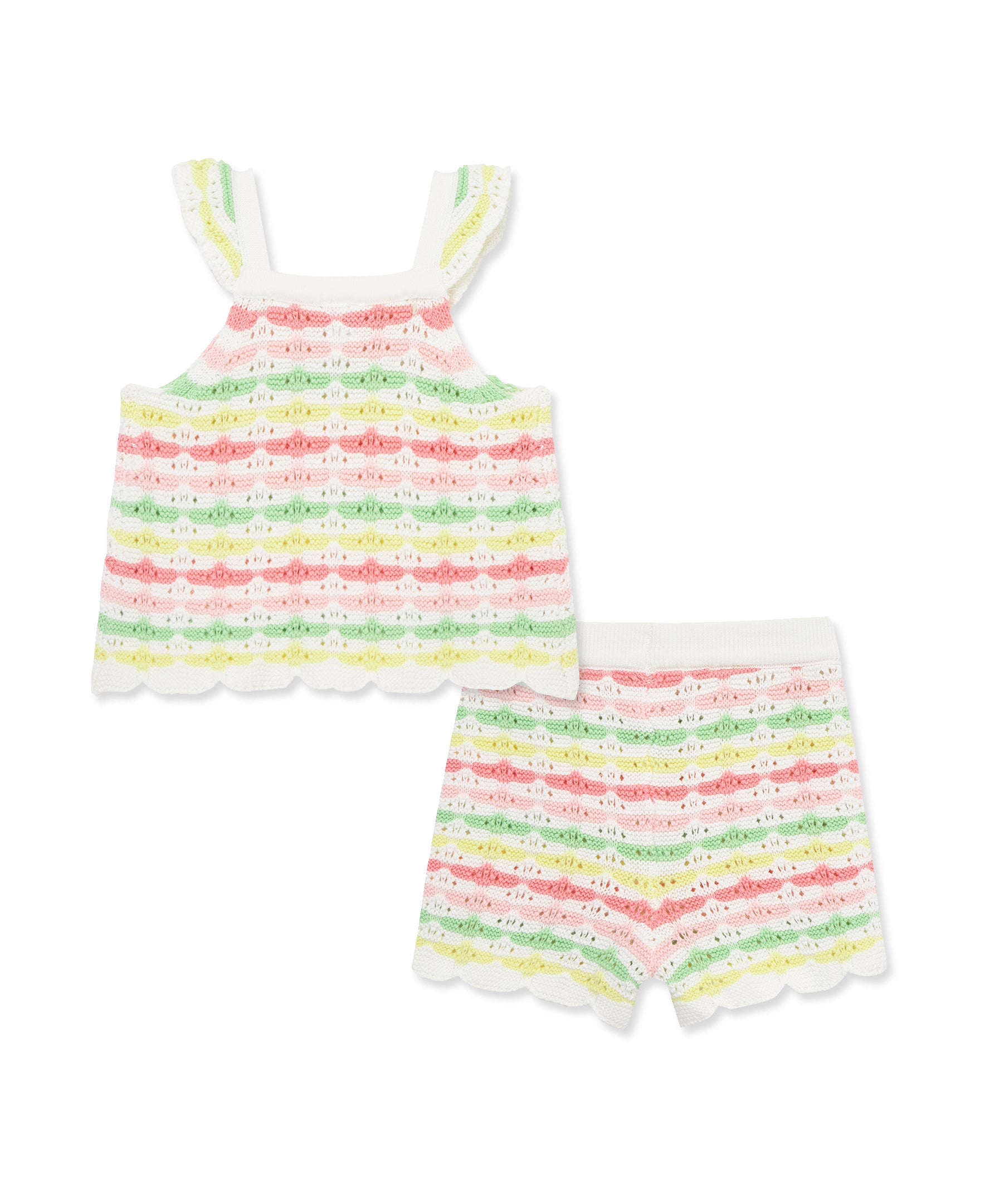  Rainbow Pointelle Knit Short Set (2T-4T)、mySite、layawaytickets