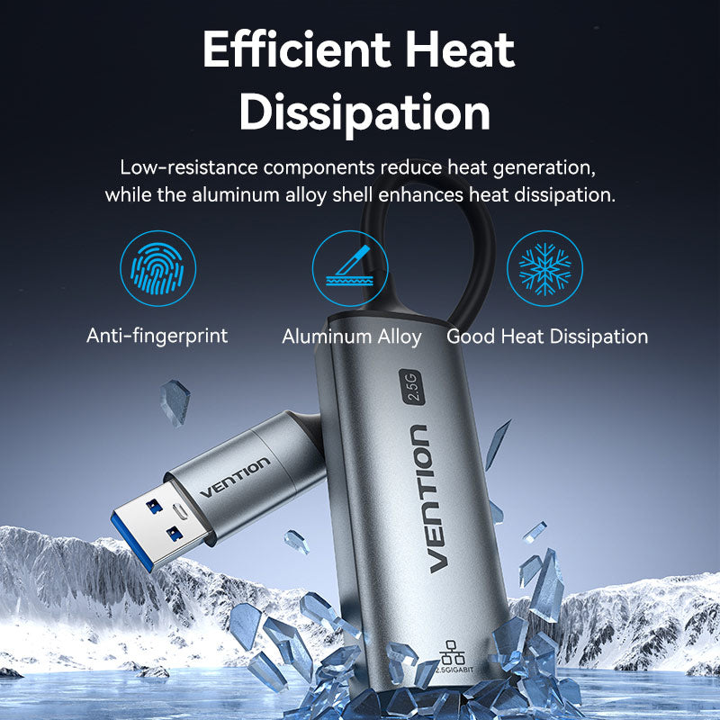 Vention USB-C/USB-A to 2.5G Ethernet Adapter、mySite、fannypackpong