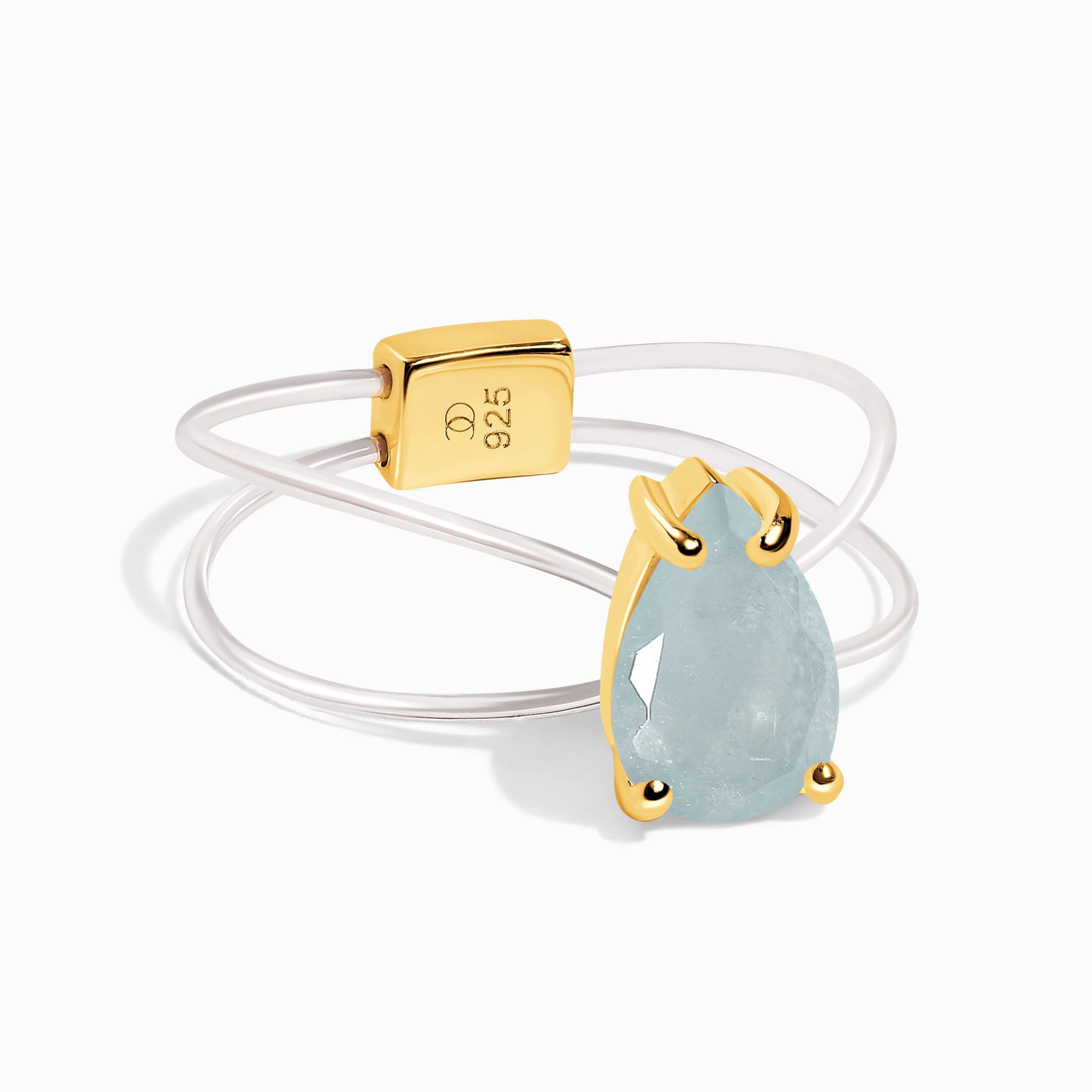 Aquamarine Ring Floating Sway - March Birthstone、mySite、hinf8tx79