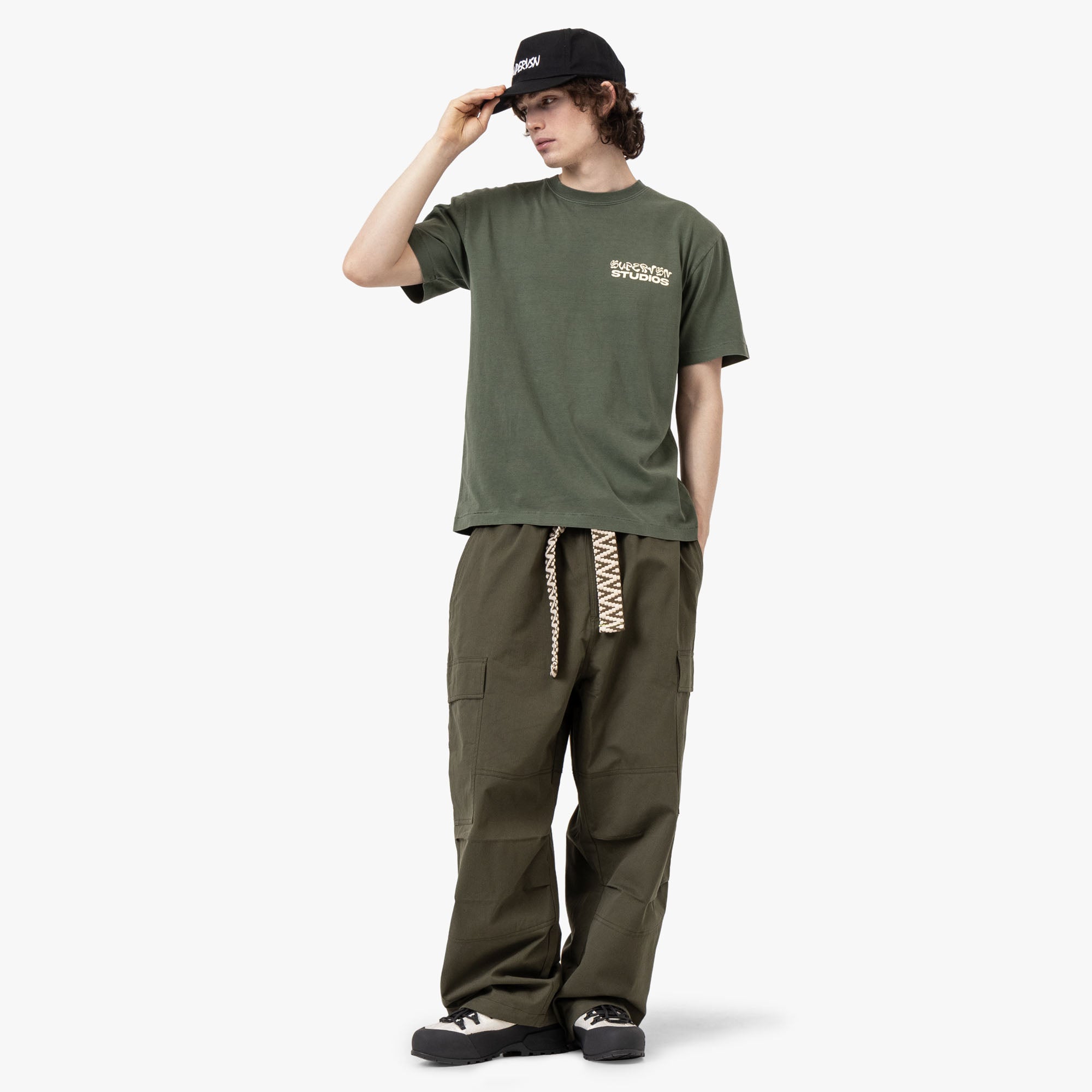  Supervsn Slauson Logo Camp Hat / Black、mySite、merchandisen