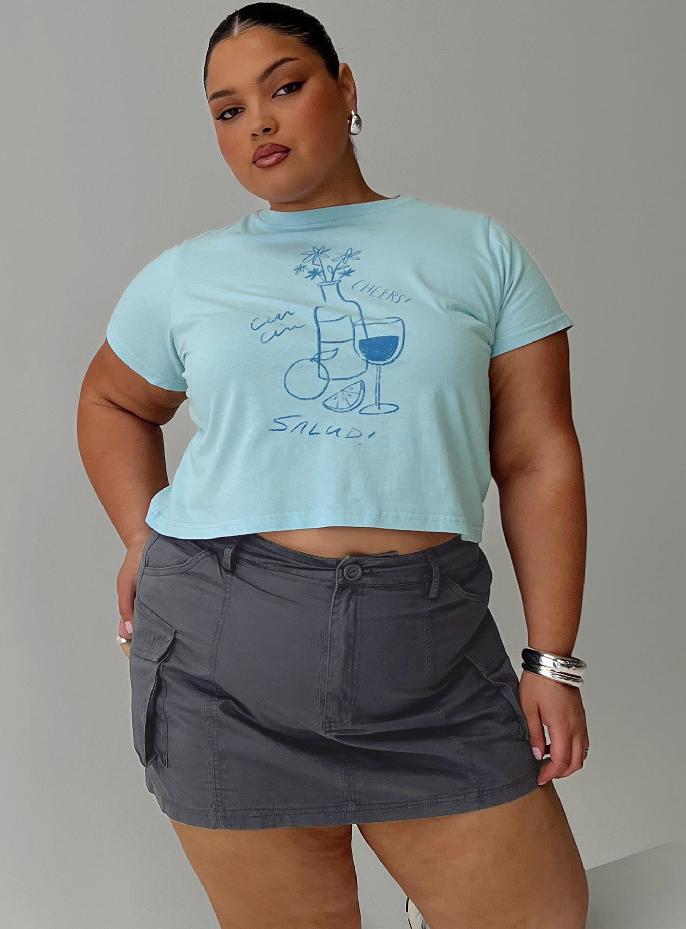 Lieutenant Cargo Mini Skirt Slate、mySite、solidvoid