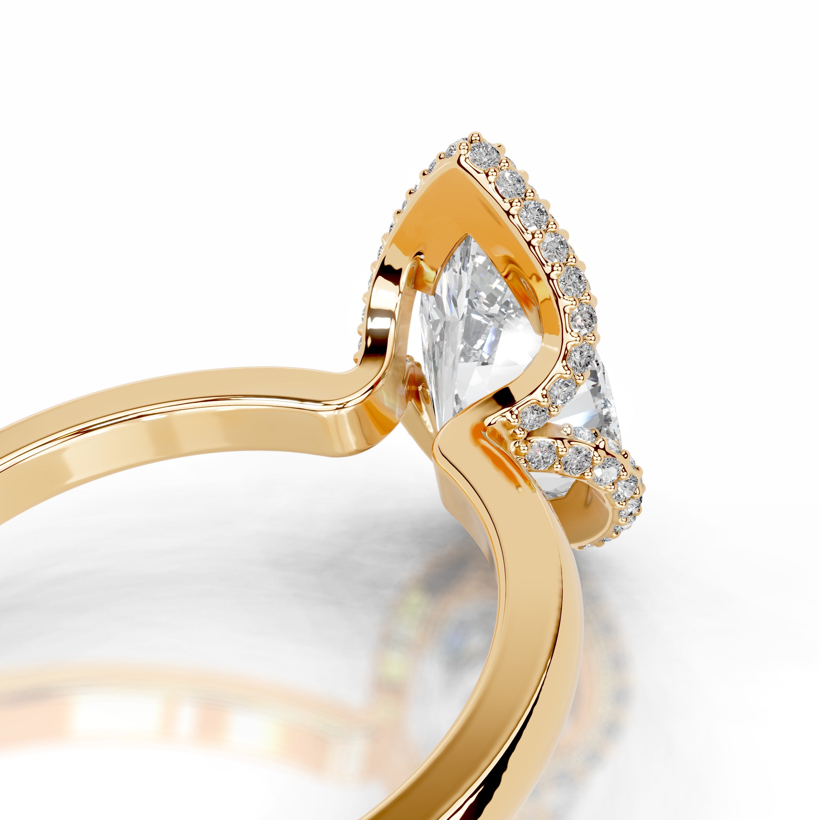 Bowie Diamond Engagement Ring - 18K Yellow Gold、mySite、hinf8tx79