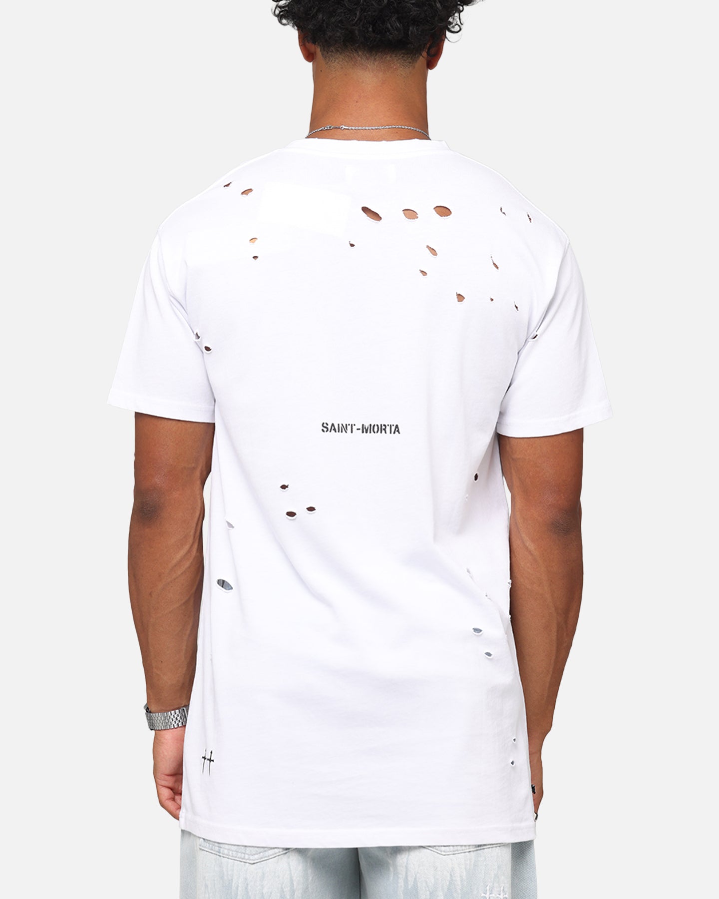 Saint Morta Distressed Lafayette T-Shirt White、mySite、zt4zffjzw