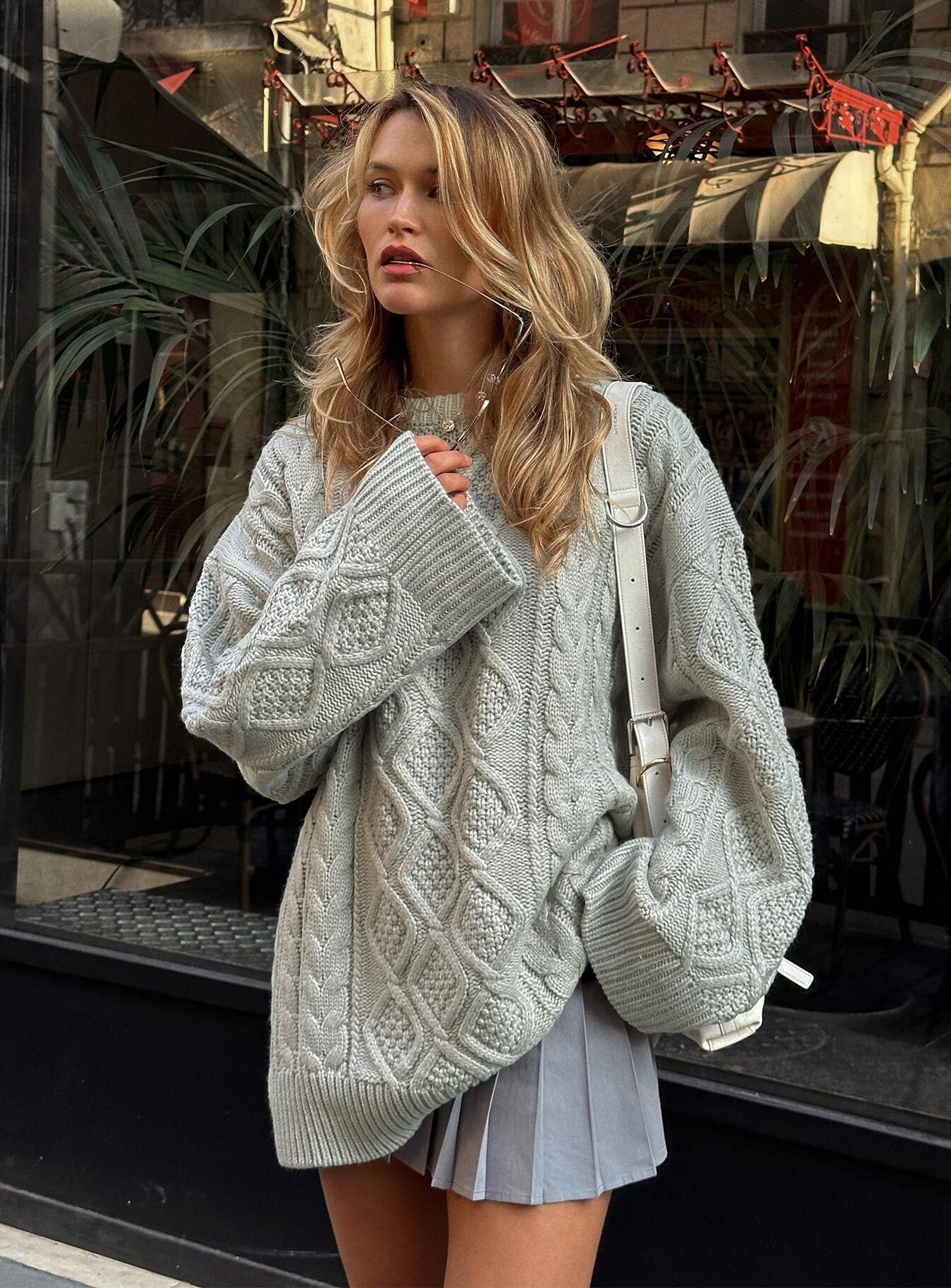 Gigi Knit Sweater Cloud、mySite、solidvoid