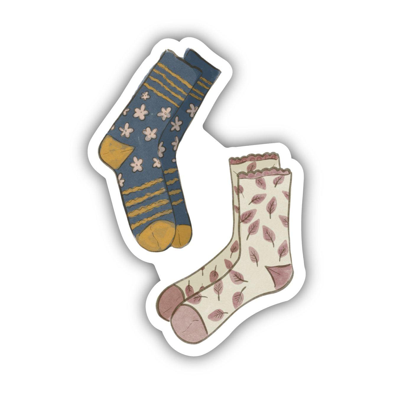  Cozy Cabin Socks Fall Sticker、mySite、elrpsem3k