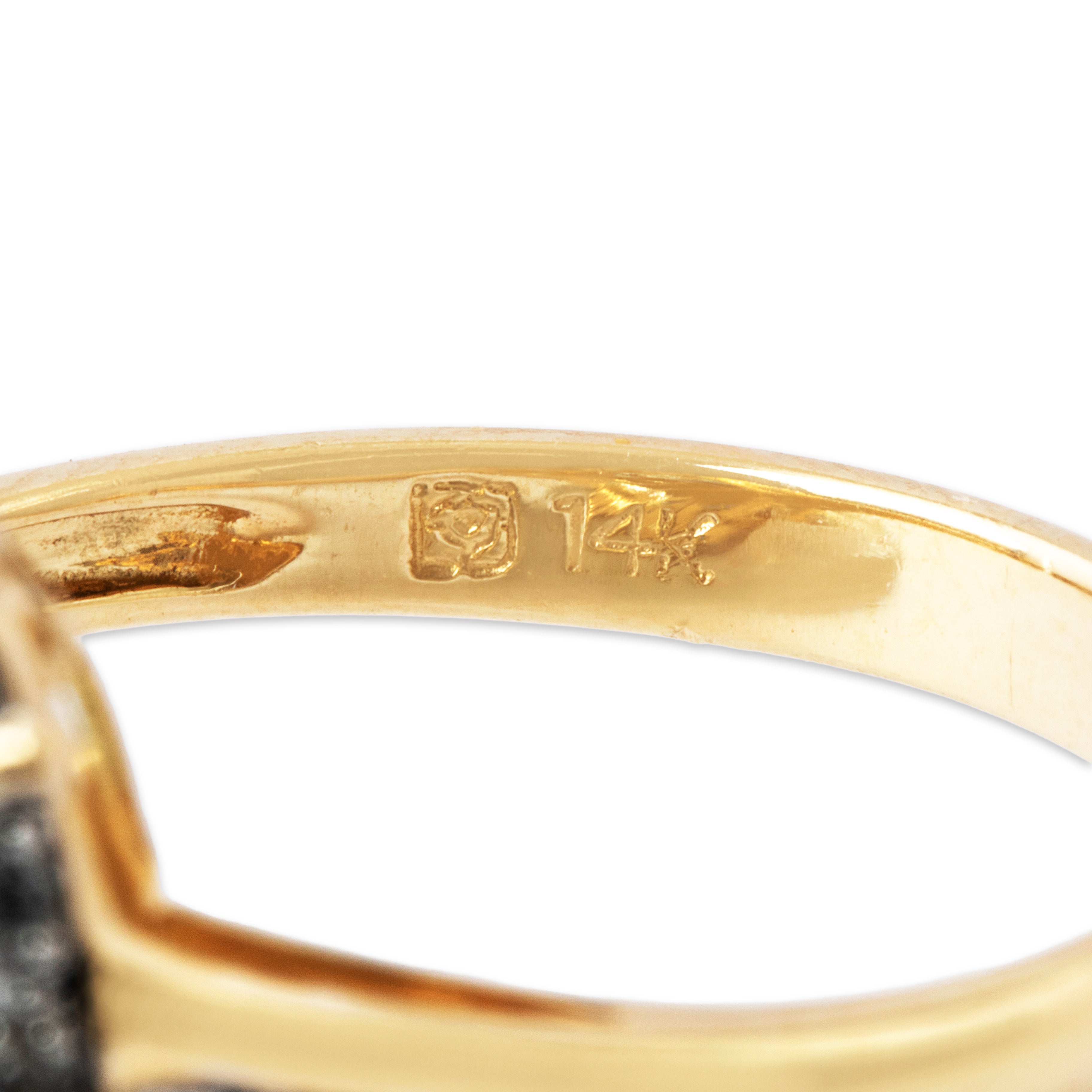 Vintage 14k Yellow Gold 6ct Blue Topaz Diamond Halo Cocktail Ring 7.00、mySite、hinf8tx79