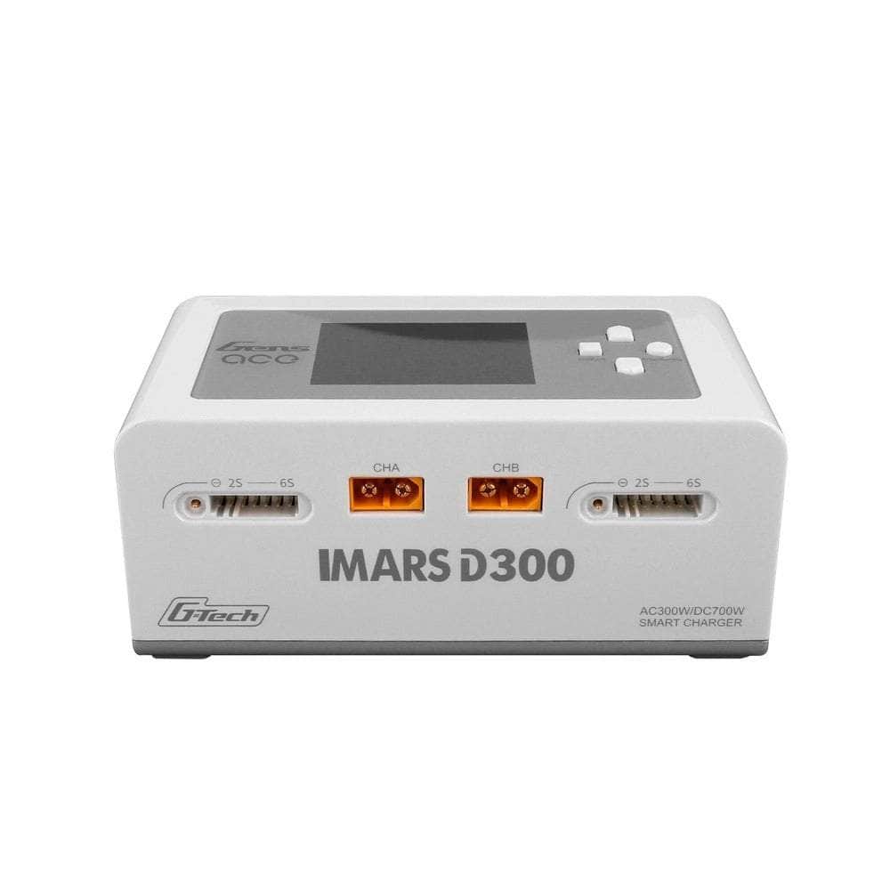  Gens Ace iMars D300 G-Tech AC/DC 300W/700W 1-6S 16A LiPo Charger - White - XT60、mySite、merchandisen
