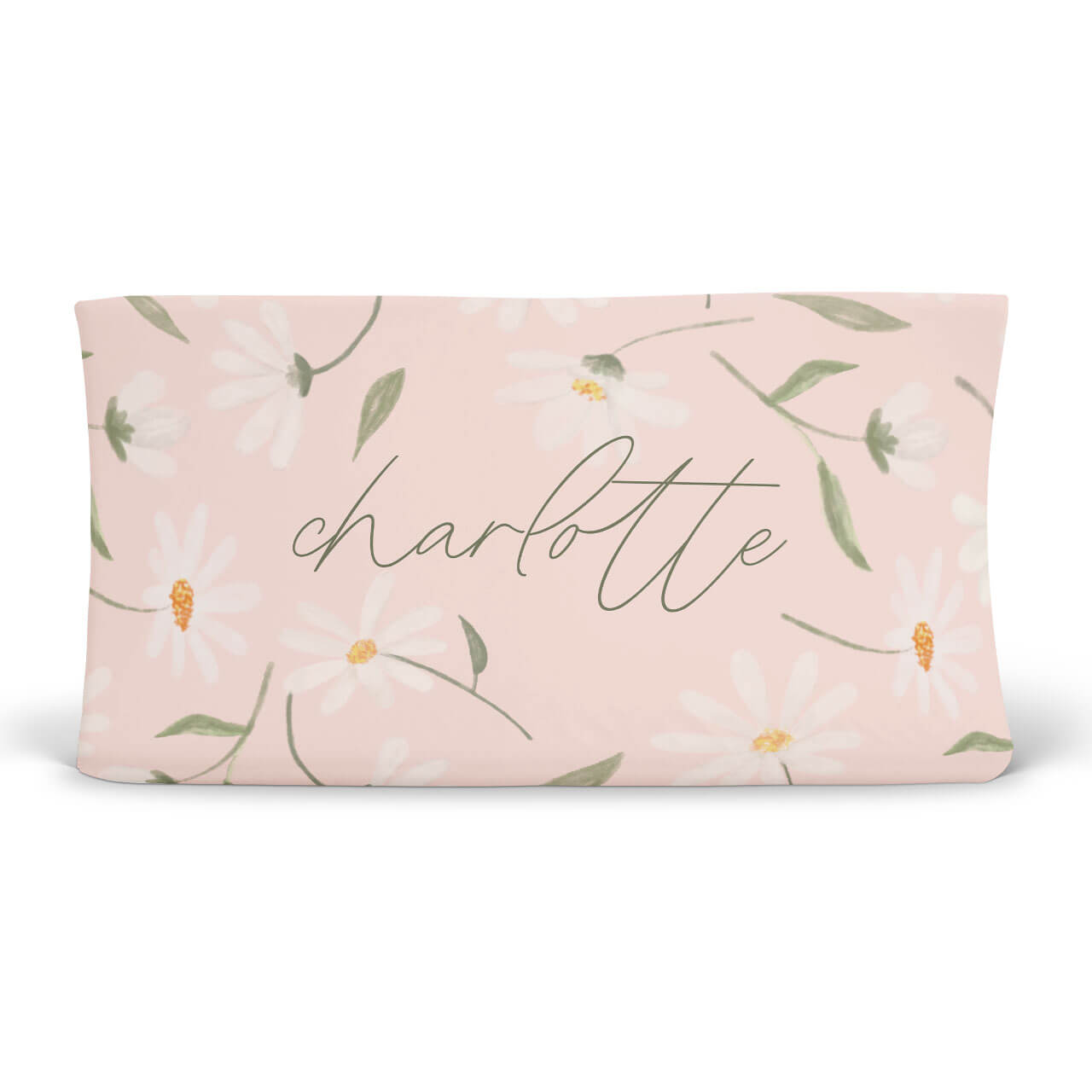  Sweet Daisy in Blush Personalized Changing Pad Cover、mySite、layawaytickets