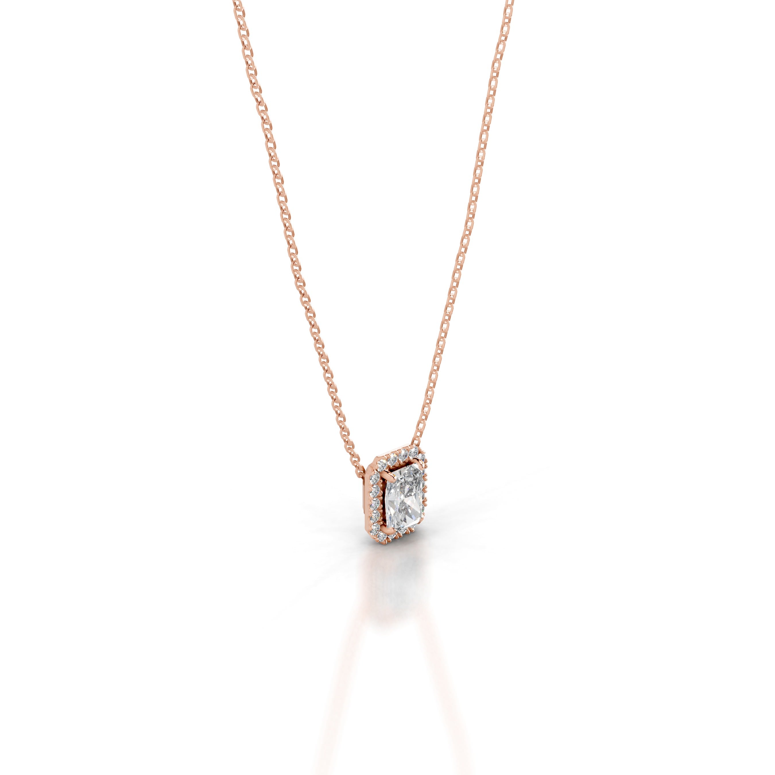 Manon Diamond Halo Pendant - 14K Rose Gold、mySite、hinf8tx79