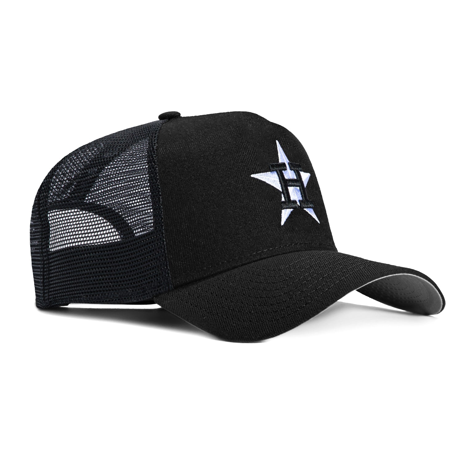 New Era 9Forty A-Frame Houston Astros Trucker Snapback Hat - Black, White、mySite、vikingsvslions