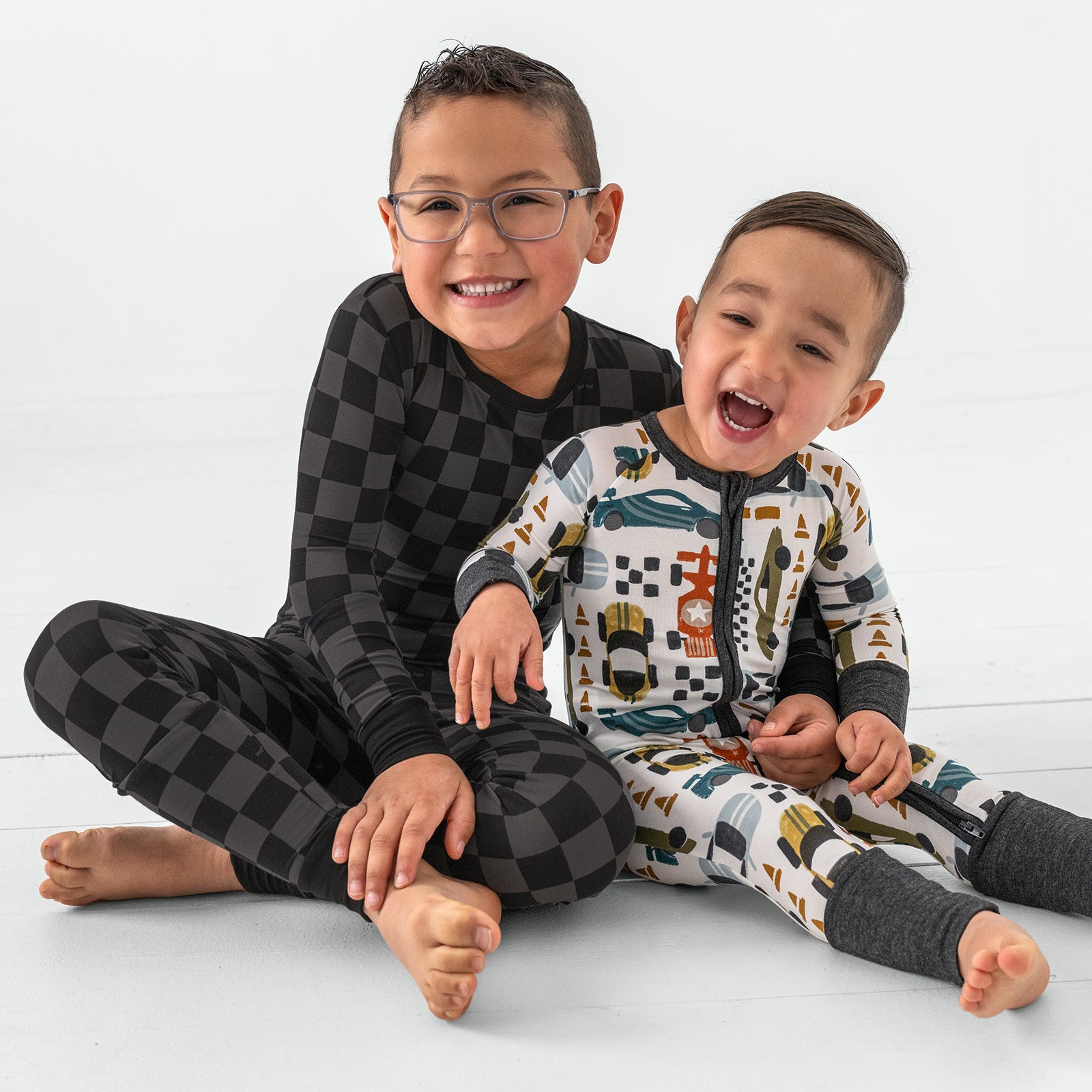 Monochrome Checks Two-Piece Pajama Set、mySite、g9winljtr