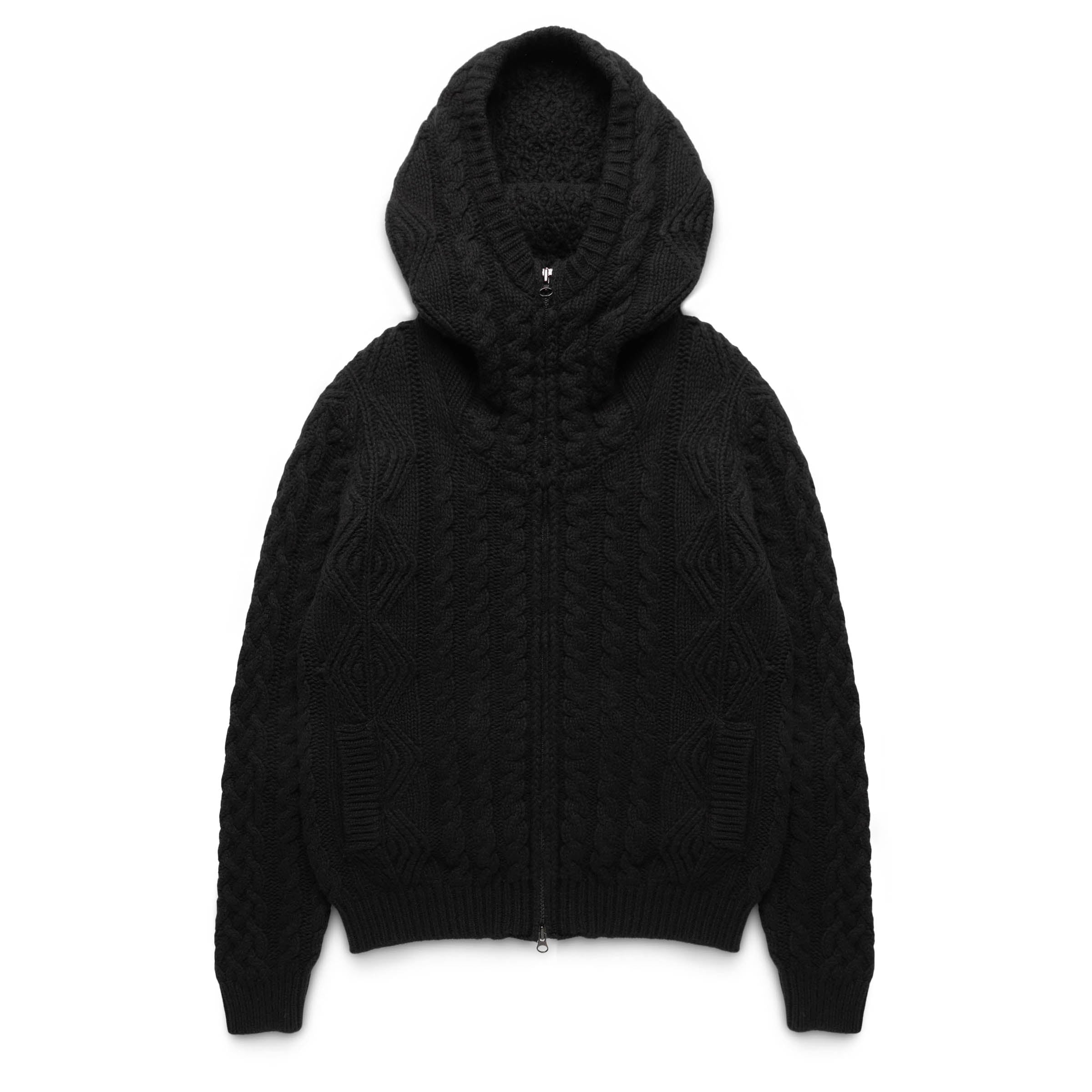 CABLE-KNIT HOODED CARDIGAN、mySite、zt4zffjzw
