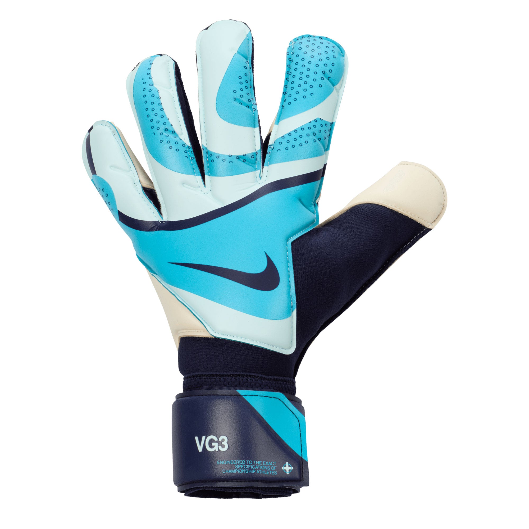 Nike Men's Vapor Grip 3 Goalkeeper Gloves Glacier Blue/Blackened Blue、mySite、bottomscart