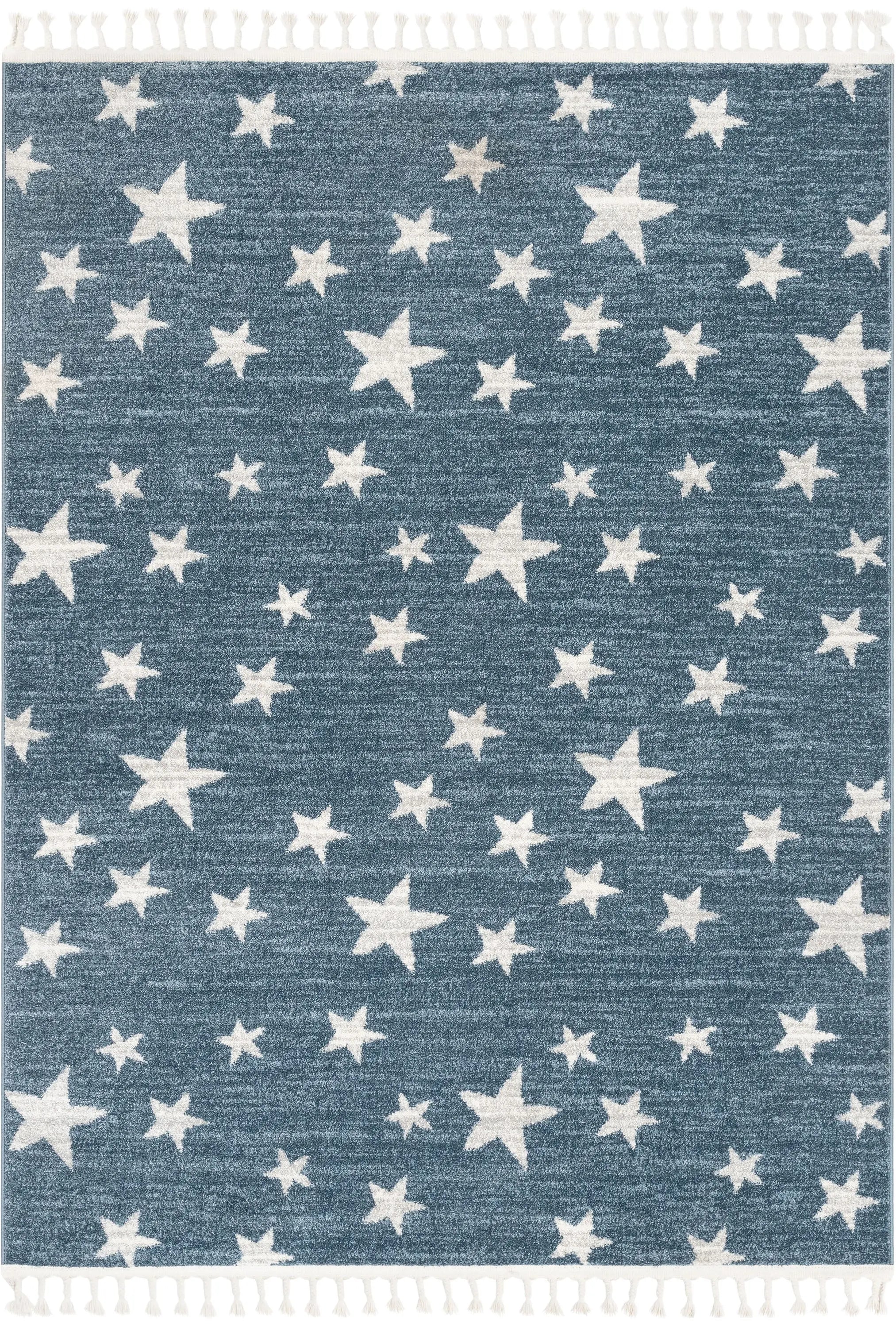 Stars Modern Geometric Blue Kids Rug、mySite、gigharbornorthrealestate