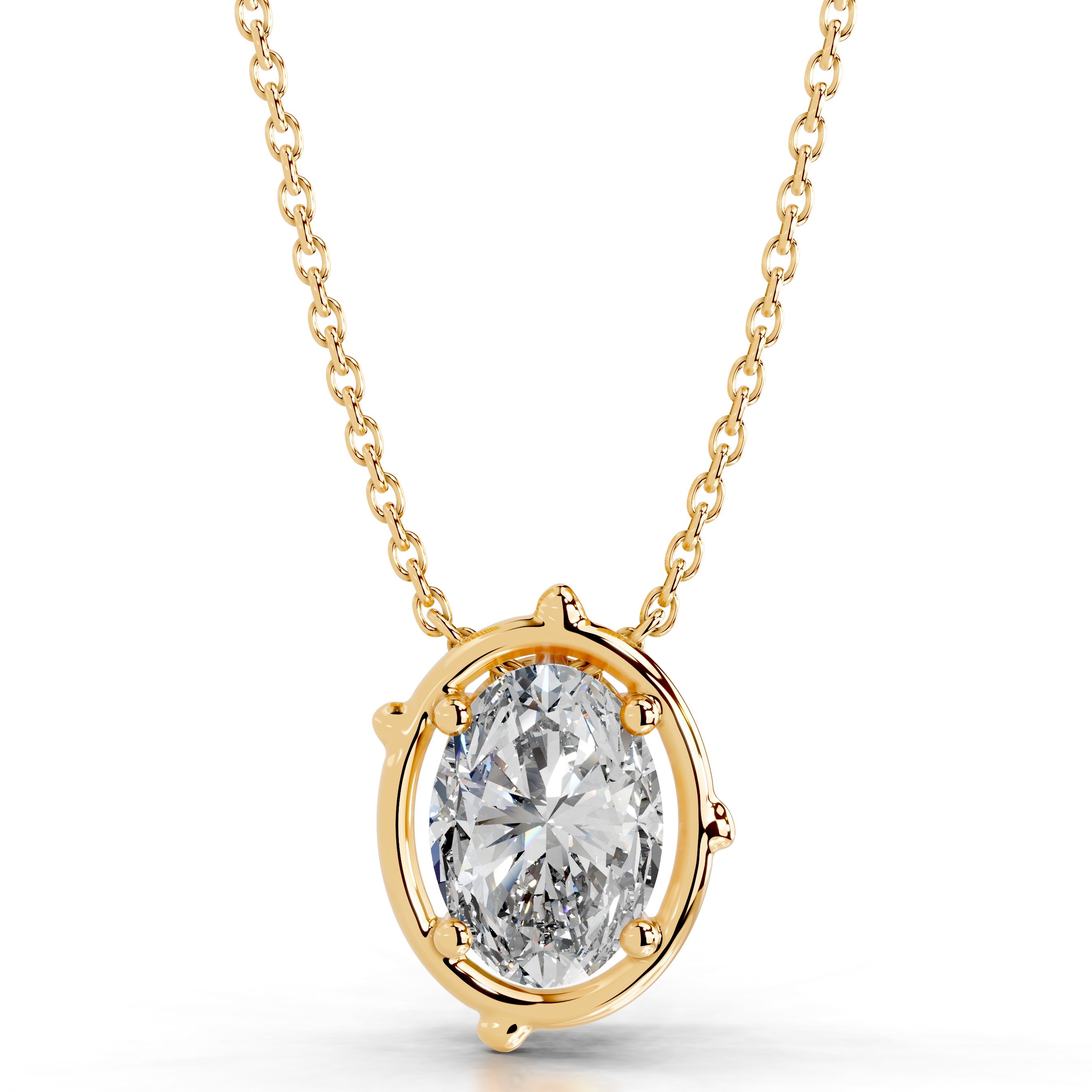 Rooted in Love Lab Grown Diamond Necklace - 18K Yellow Gold、mySite、hinf8tx79