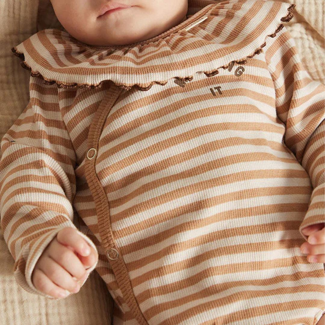  Claude & Co Trevi Clay Stripe Wrap Bodysuit - Clay、mySite、merchandisen