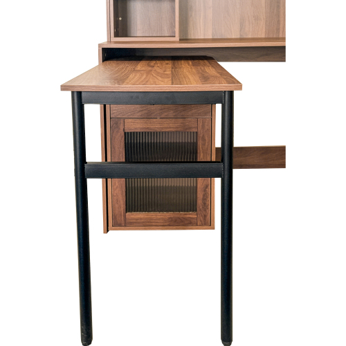 Home Office Computer Desk with Hutch, Antiqued Black finish、、casual