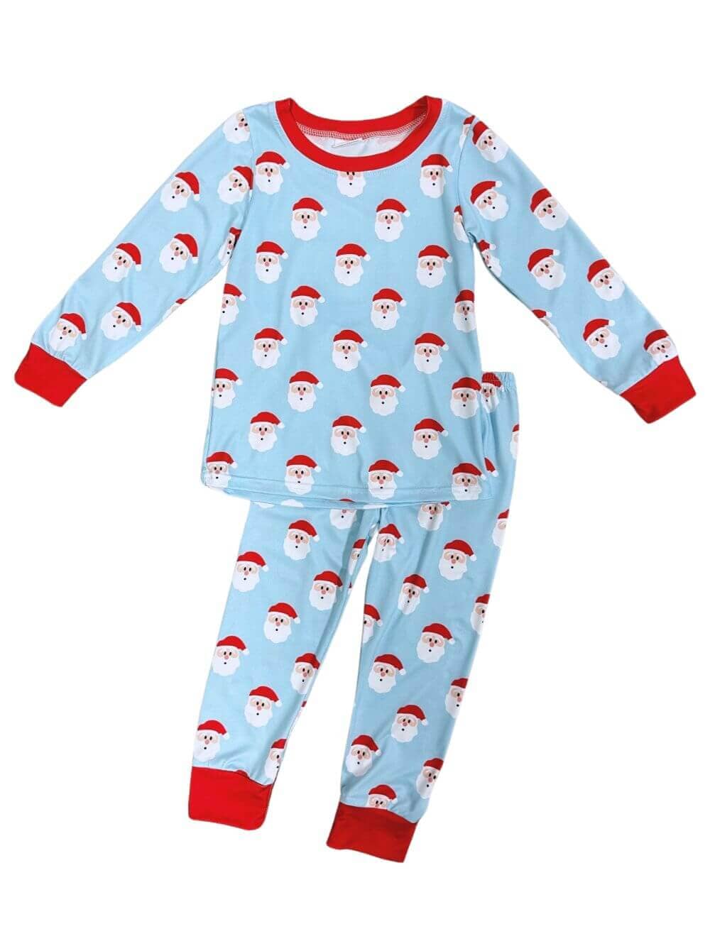 Jolly Old St. Nick Girls or Boys Long Sleeve Pajama Set、mySite、camillekostekn