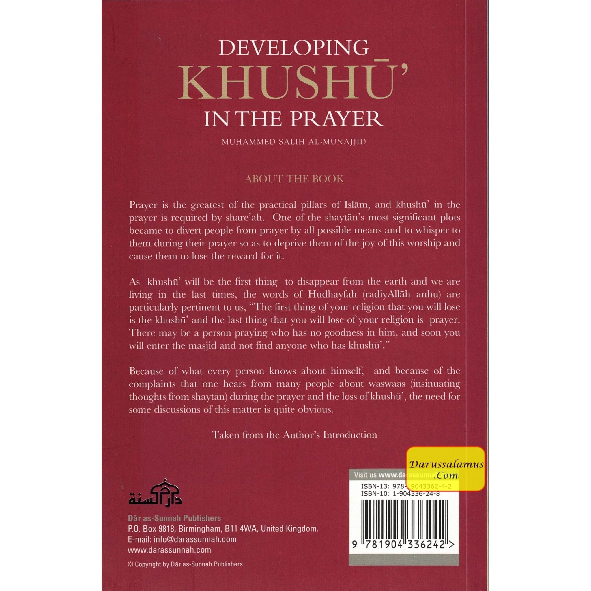 Developing Khushu in the prayer By Muhammed Salih al Munajjid、mySite、topwebapps