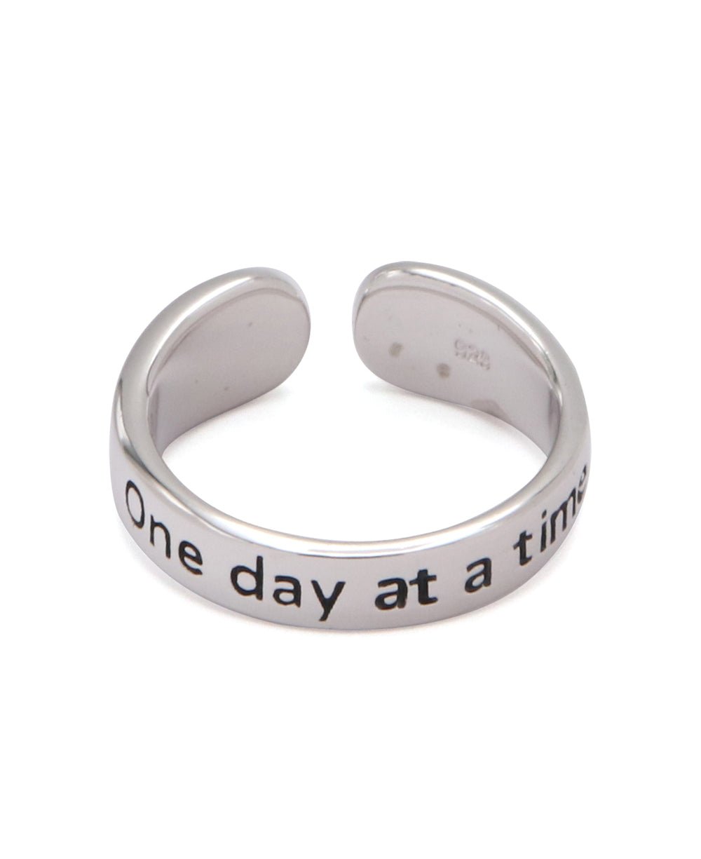 One Day at a Time Sterling Silver Adjustable Inspirational Ring、mySite、topwebapps