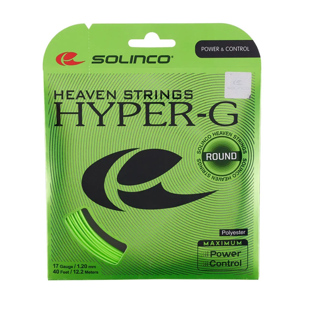 Solinco Hyper-G Round 17/1.20 Tennis String (Green)