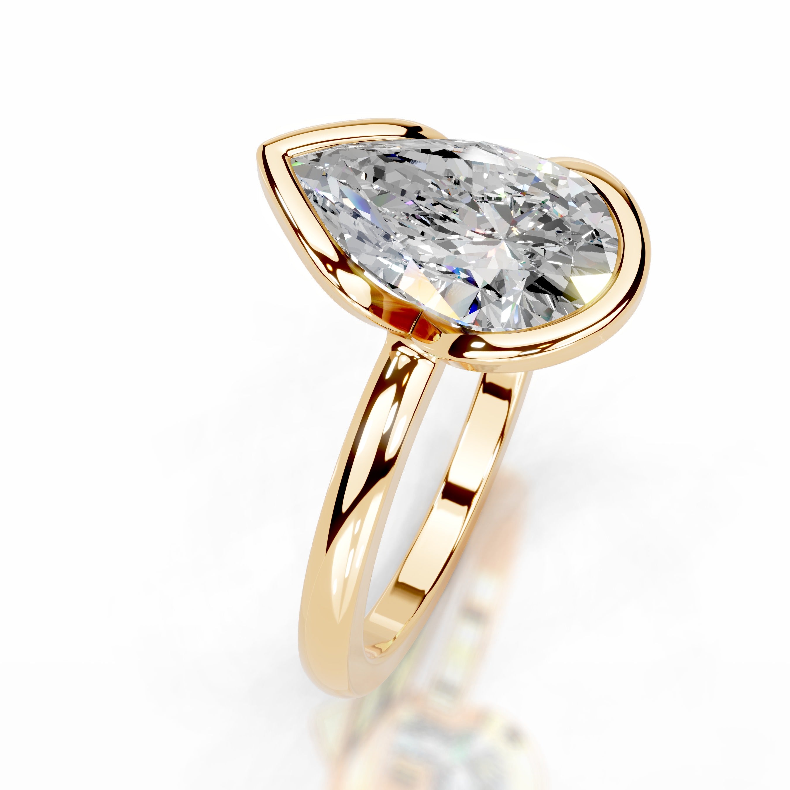 Thor Moissanite & Diamond Ring - 18K Yellow Gold、mySite、hinf8tx79