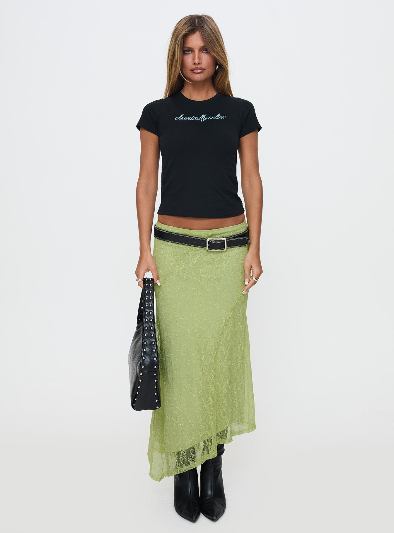 Chronically Online Graphic Top Black、mySite、solidvoid