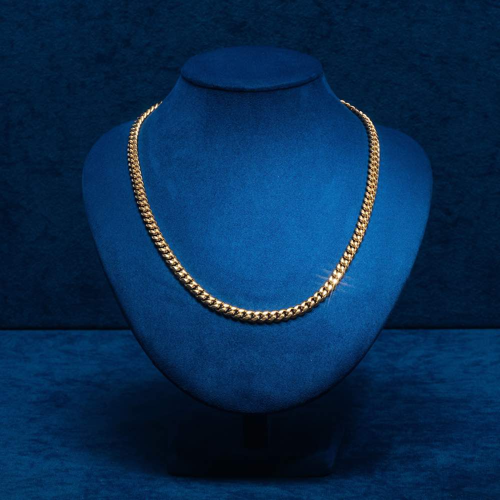 6MM Cuban Link Chain 14K Yellow Gold、mySite、hinf8tx79