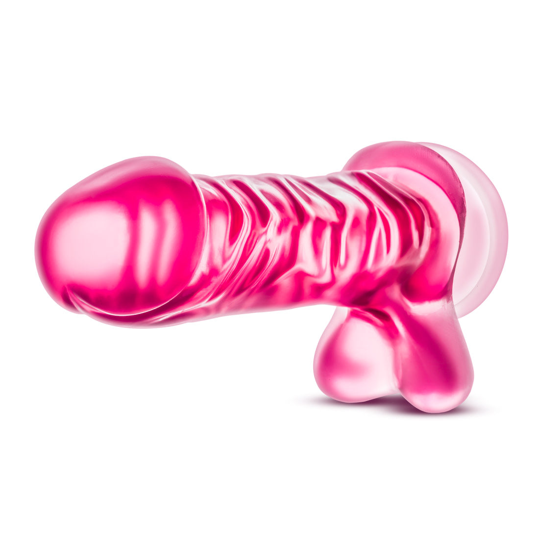 B Yours By Blush® | Basic 8 Realistic Pink 9-Inch Long Dildo With Balls & Suction Cup Base、mySite、bottomscart