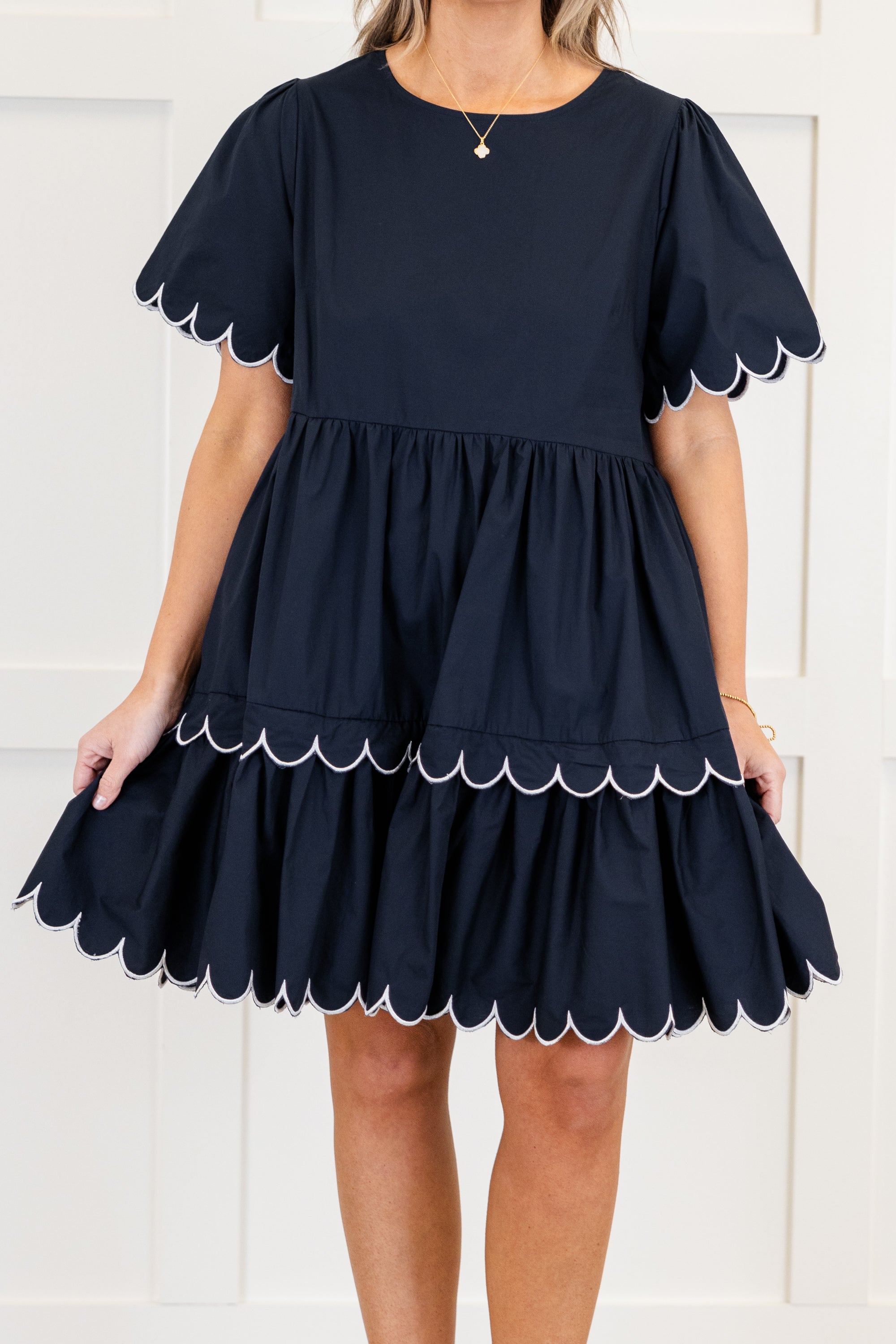  Hummingbird's Haven Dress, Navy、mySite、justintrudeaud