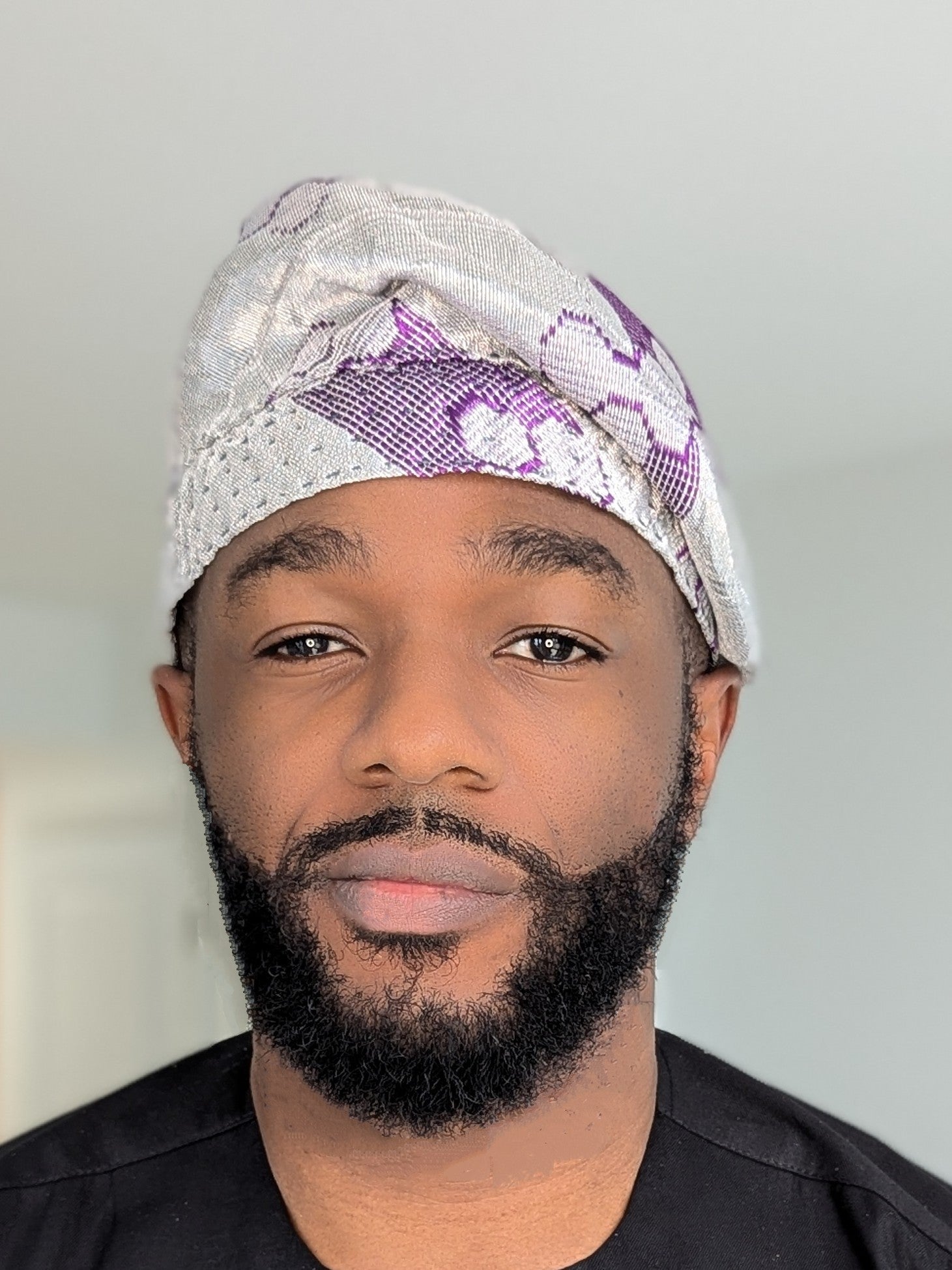 Dupsie's Exquisite Silver Hand Woven Aso Oke African Kufi Cap Fila Hat DPAHSP40、mySite、solidvoid