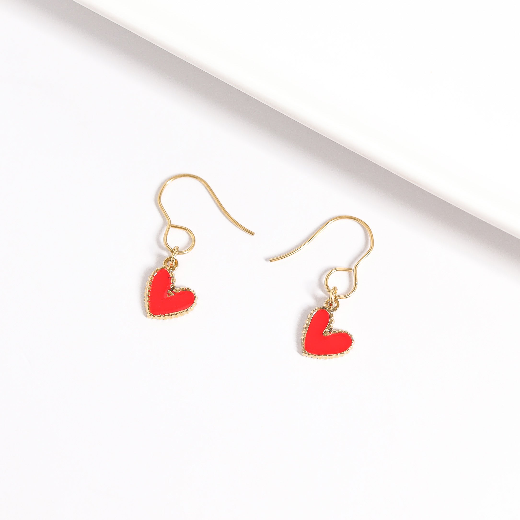 18K Gold PVD Stainless Steel Epoxy Heart Charm / PDL0187、mySite、dreamappss