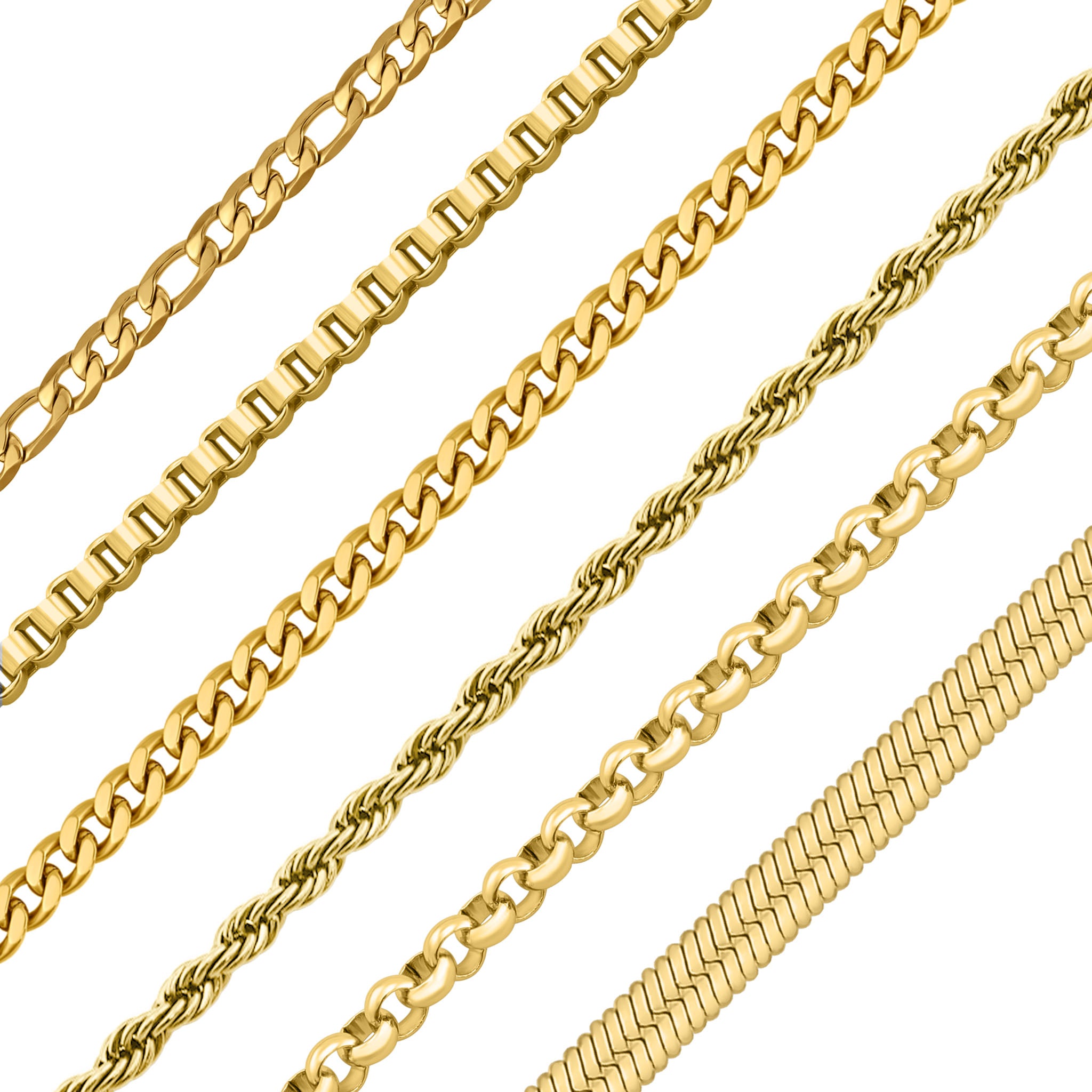 The Classics 18K Gold PVD Assorted Chain Necklace Set / BND0040、mySite、dreamappss