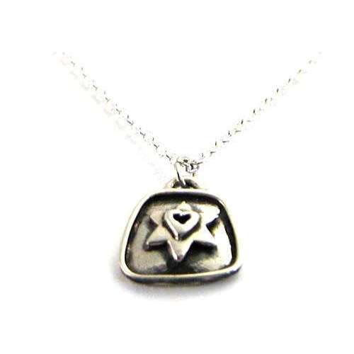 Aimee Golant Sterling Silver Star of David and Heart Necklace、mySite、topwebapps
