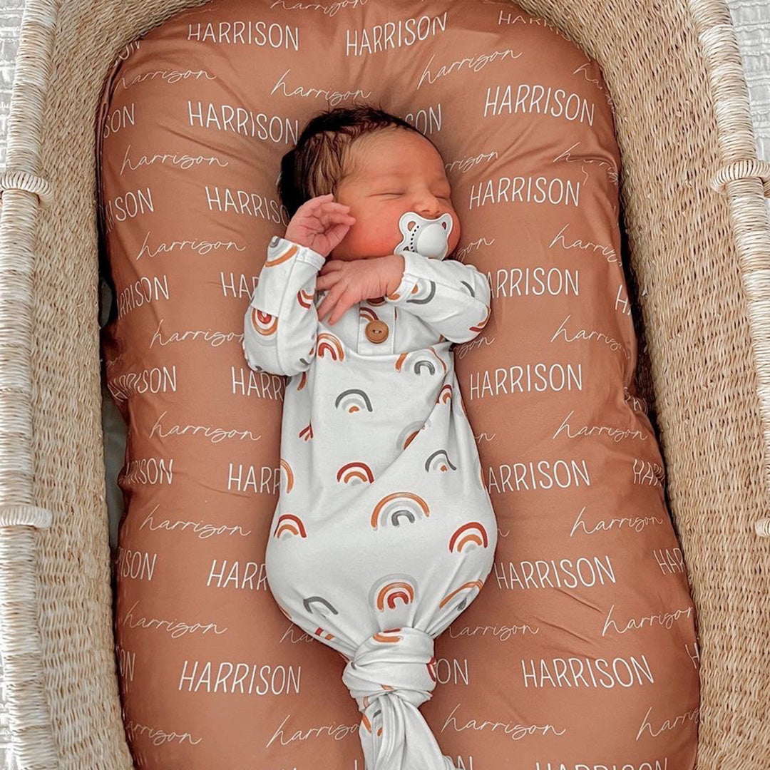  Cannon's Earthy Rainbow Newborn Baby Knot Gown & Hat、mySite、layawaytickets