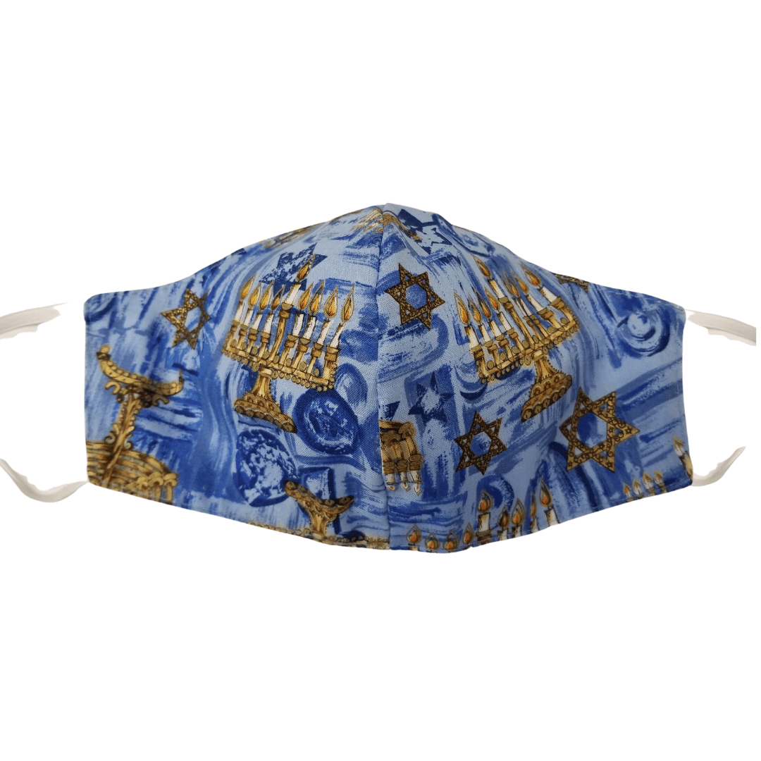 Festival of Lights Hanukkah Face Mask - 100% Cotton、mySite、topwebapps