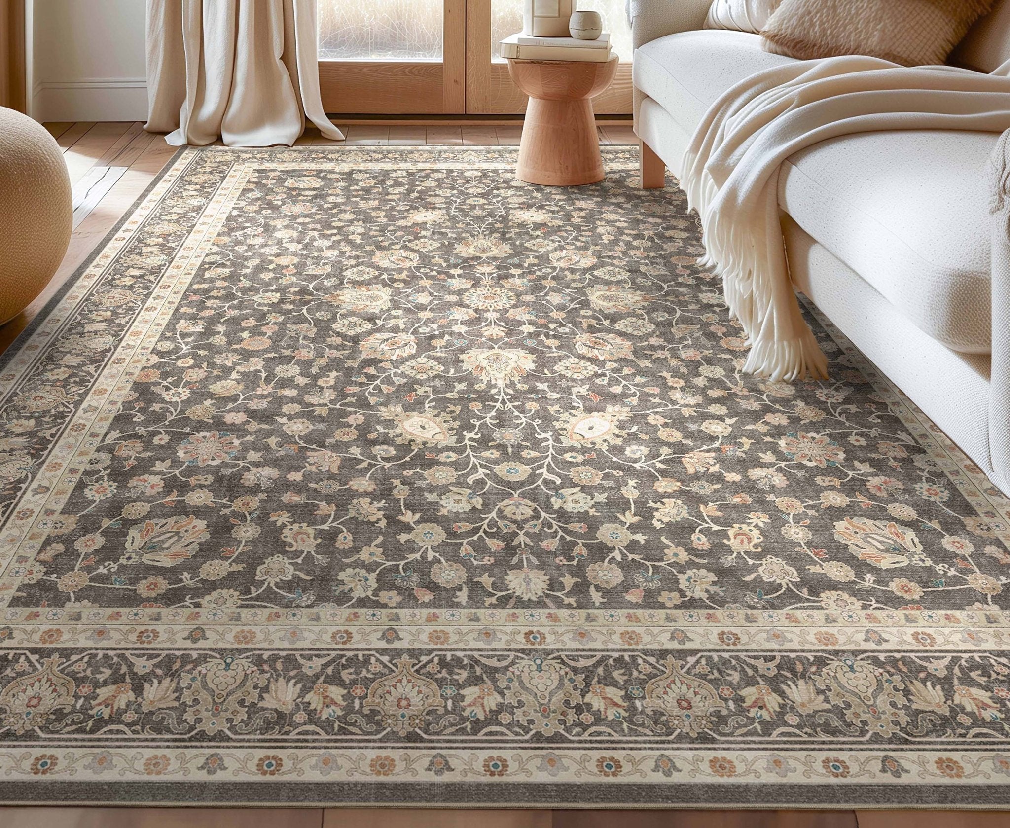 Rome Vintage Oriental Floral Flat-Weave Rug、mySite、gigharbornorthrealestate