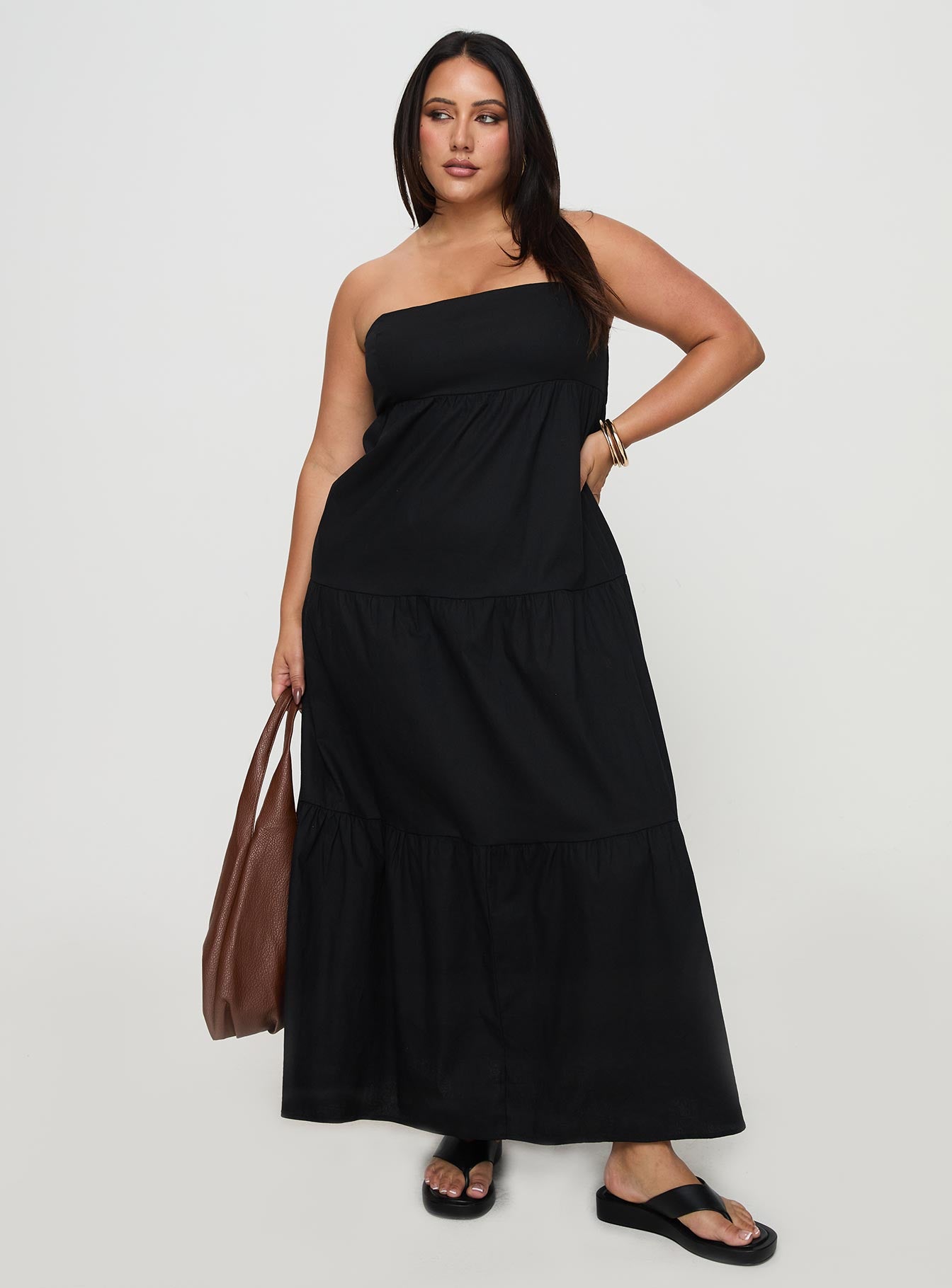 Osment Maxi Dress Black Curve、mySite、solidvoid
