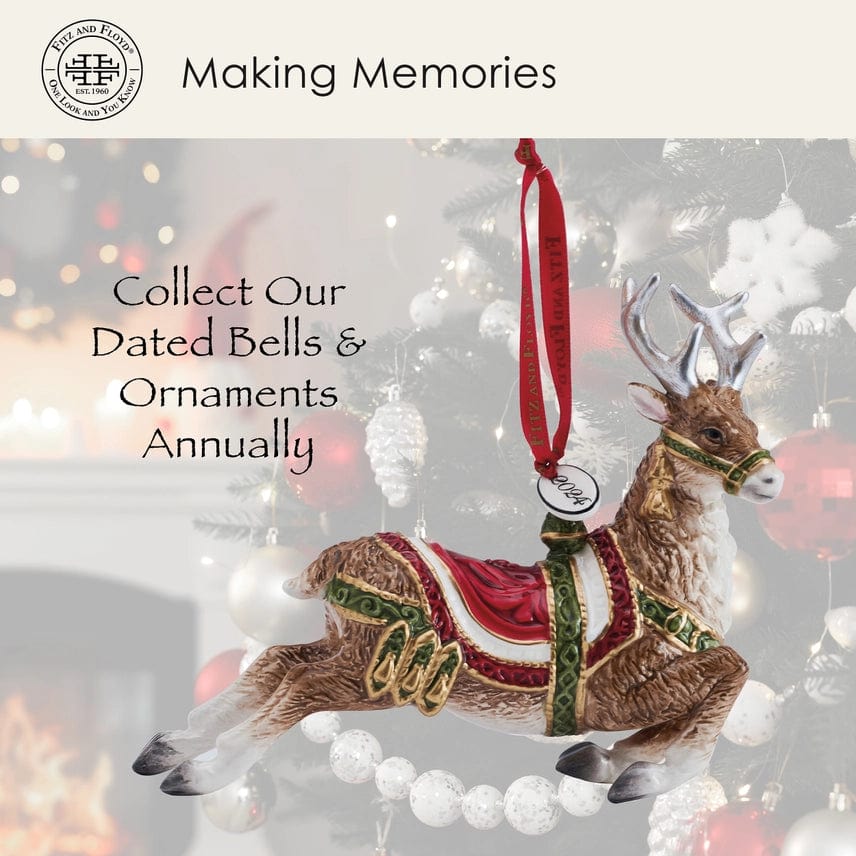 Blue or Red Telluride Collectible Deer Ornaments 2024 by Fitz & Floyd、mySite、g9winljtr