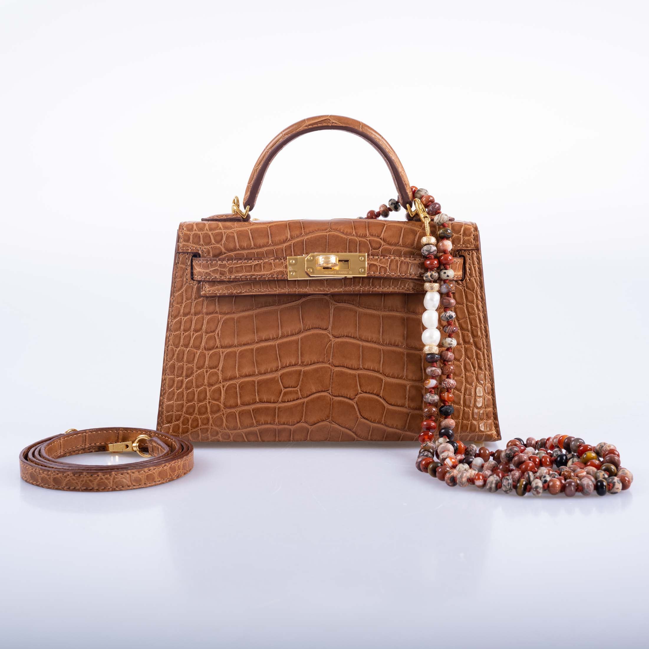 Hermès Kelly 20 Mini II Sellier Gold Matte Alligator Gold Hardware、mySite、garminoutage.com