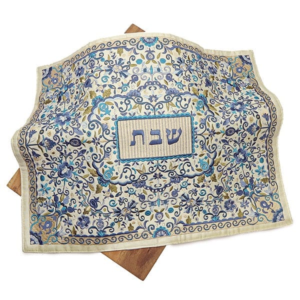 Floral Challah Cover by Yair Emanuel - Blue、mySite、topwebapps