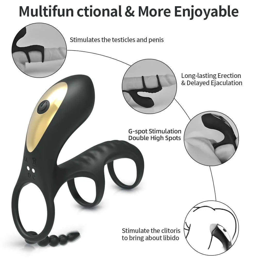 Couples Fantasy Sucking Clit & Cock Ring | 20 Modes | Extra Girth | Quiet Motor、mySite、bottomscart