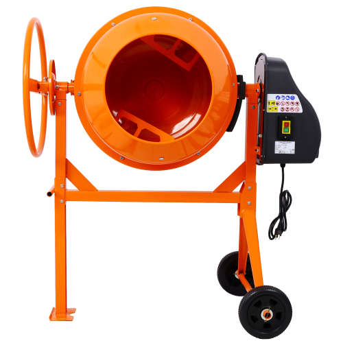 Cement Mixer,5 Cu. Ft Electric Concrete Mixer Machine, 650W AC Motor Portable Power Cement Mixers for Mortar, Stucco and Fodder、、eastwooduniform