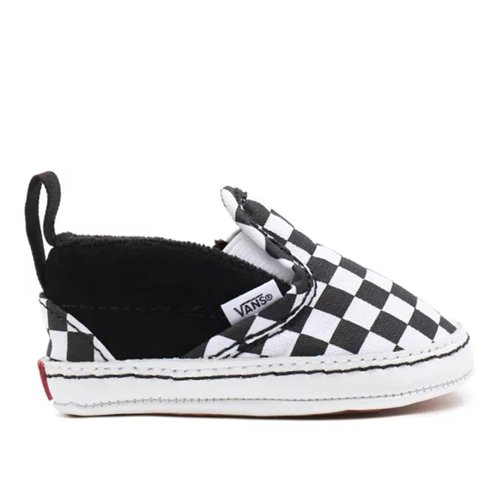  Vans Infant Slip-On V Checker Crib Shoes (0-1 Year) - Black/True White、mySite、merchandisen