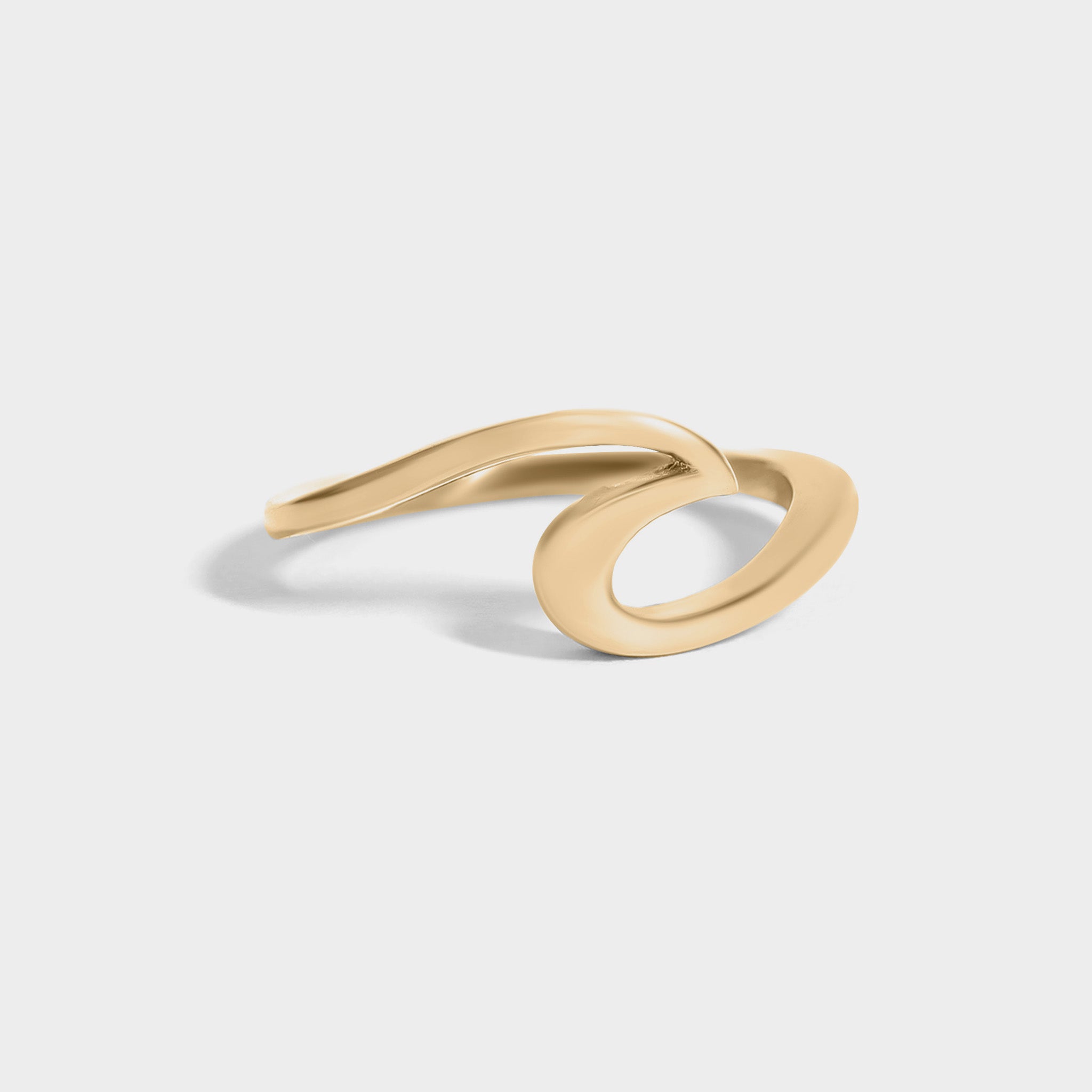Stainless Steel 18K Gold PVD Coated Wave Ring / SCR4122、mySite、dreamappss